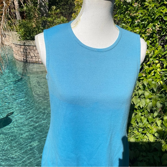 St John Collection Aqua 💦 turquoise suit couture Dress for jacket or coat Sz 6 - Picture 2 of 6